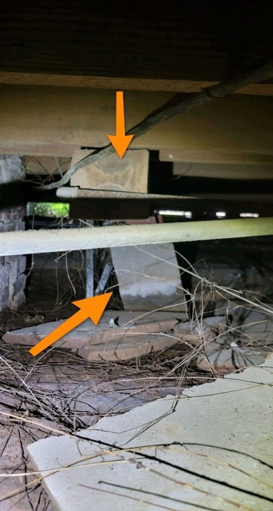 Structural Damage in Crawl Space