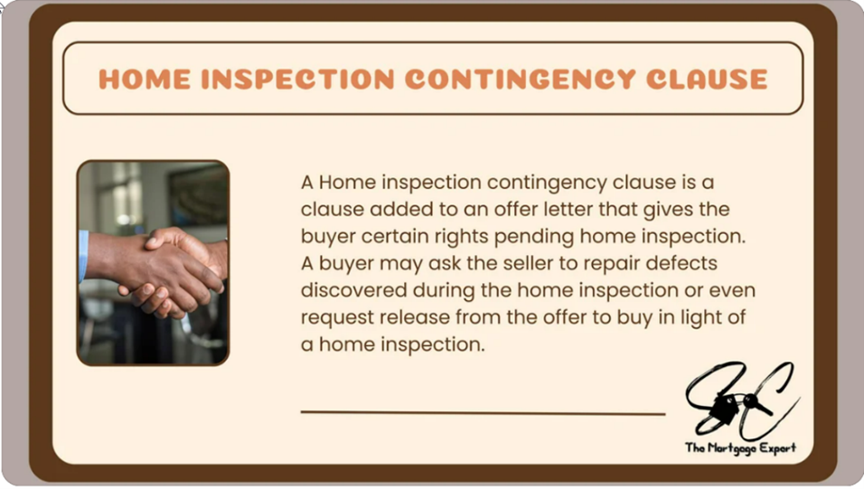 home inspection contingency meaning